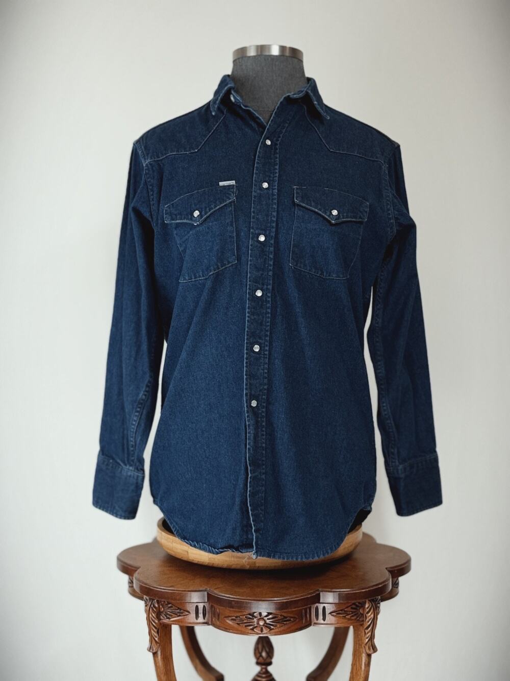 Vintage Carhartt Denim Pearl Snap Denim Women''s Small or XS #0024
